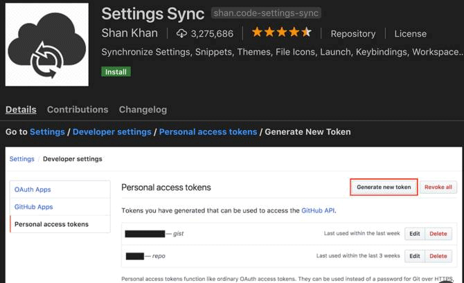 Extension Settings Sync