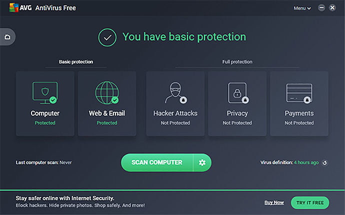 AVG cũng là một giải pháp diệt virus hoàn toàn miễn phí
